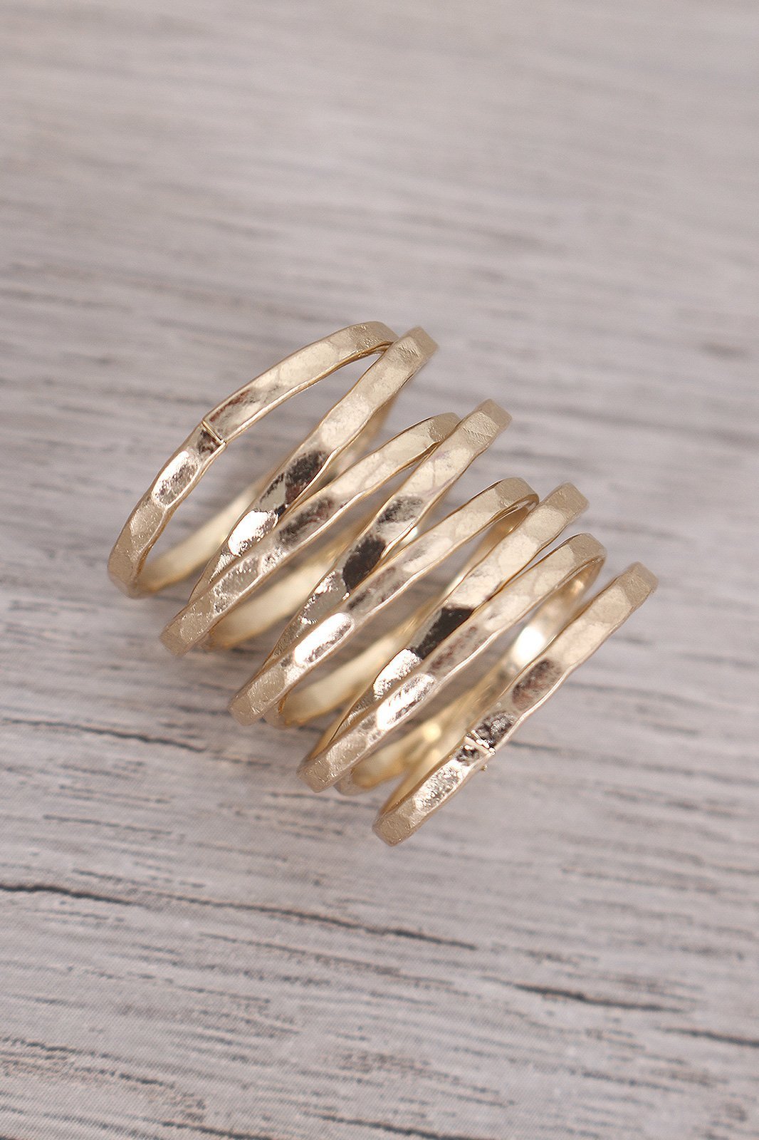 HammeredCrossover Rings