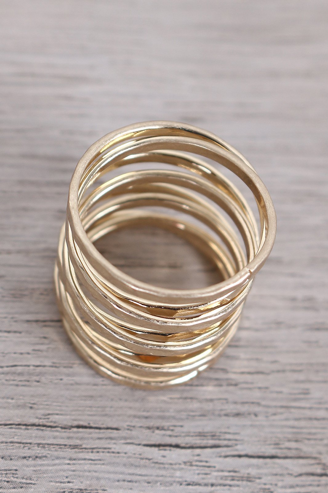 HammeredCrossover Rings
