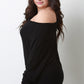 One Shoulder Dolman Sleeve Sweater Top