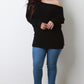 One Shoulder Dolman Sleeve Sweater Top