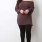 One Shoulder Dolman Sleeve Sweater Top
