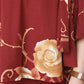 Rose Vine V-Bardot Peplum Top with Leggings Set