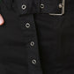 High Waisted Eyelet Belted Cargo Shorts