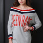 Queen Babe Varsity Sweater Dress