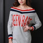 Queen Babe Varsity Sweater Dress
