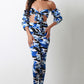 Camouflage Front Tie Tube Top and Leggings Set